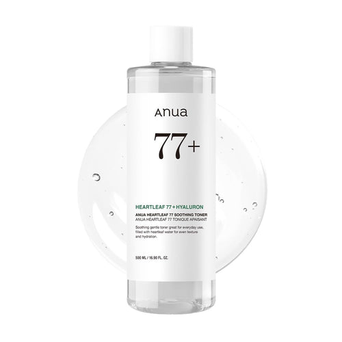 Anua Heartleaf 77 Soothing Toner, Moisturizing & Calming Facial Toner for Glass Skin, Hyaluronic Acid, Lightweight Hydration for Sensitive Skin, Redness Relief,Skin Cooling,Korean Skin Care,16.9 fl.oz
